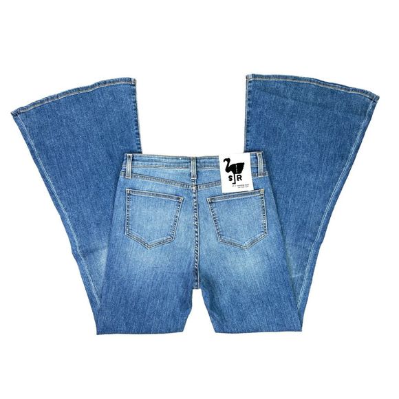 SR vs Sandrine Rose x Free People Blue Indigo Flare Jeans - Size 30 - Picture 4 of 7